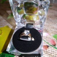 Промо! Последни модели годежни пръстени с австралииски кристал и позлата годежен пръстен , снимка 2 - Пръстени - 27099395