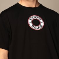 BURBERRY Black Archway Embroidered Circle Logo Мъжка Тениска size S и M, снимка 2 - Тениски - 37901256