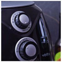 ✨Фритюрник с горещ въздух Air Fryer Voltz/Rosberg V51980C, 1600W, 2.6 литра, 80°C~200°C, Таймер, снимка 4 - Фритюрници - 40430537