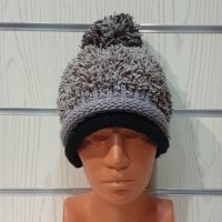 Нова зимна рошава шапка с пух/помпон, снимка 2 - Шапки - 35502463