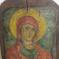 Стара  православна икона Света Богородица с посвещение  за здраве и благополучие., снимка 2 - Икони - 31085850