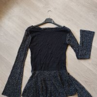 Нова! Черна блуза с брокат , снимка 9 - Блузи с дълъг ръкав и пуловери - 39784145