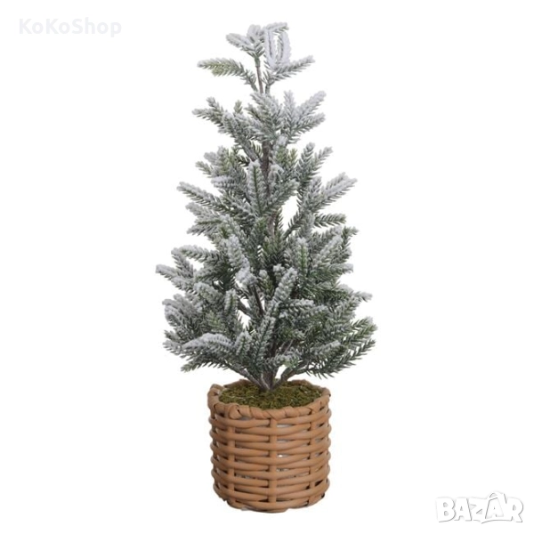 Заснежена коледна елха в саксия-Ø25x45 см./изкуствена коледна елха/елхичка, снимка 1