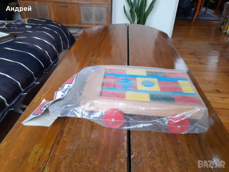 Стар детски дървен конструктор, снимка 1