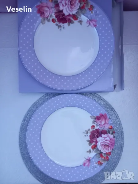 Чинии за торта- костен порцелан Lancaster , снимка 1