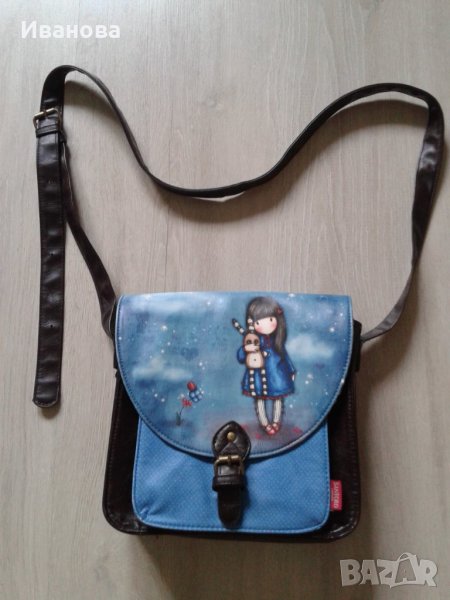 Страхотна  синя чанта santoro., снимка 1