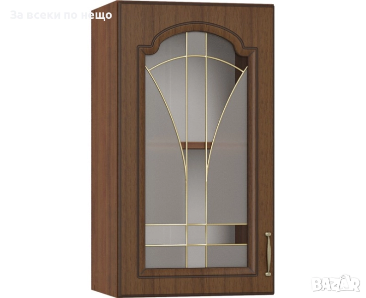 Кухненски шкаф OREH горен В-40/72 ВИТРИНА орех/орех мускат патина Код P1457, снимка 1