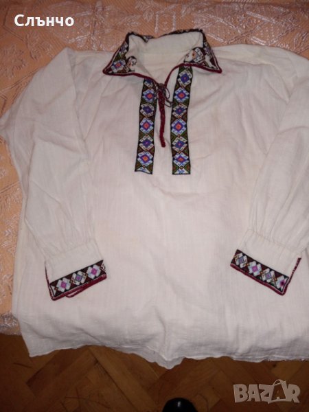 Бяла кенарена риза с бродерия , снимка 1