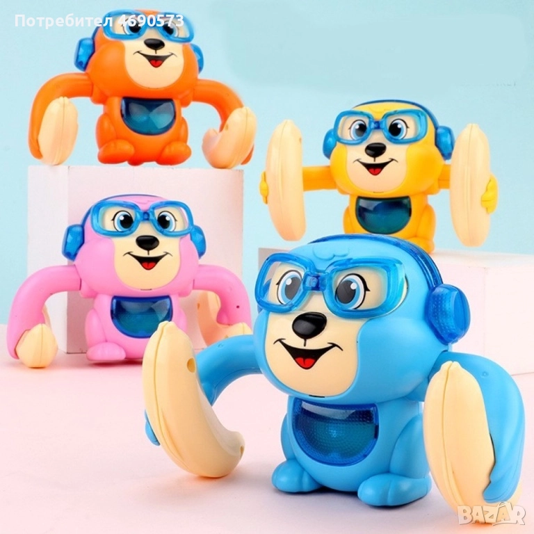Бебешка играчка търкаляща се маймунка, снимка 1