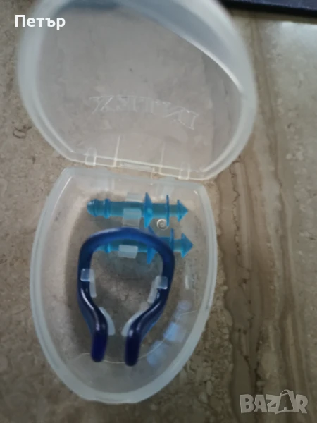 Продавам професионален комплект щипка за нос и тапи за уши за плуване, снимка 1