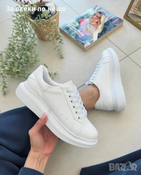 Alexander McQueen Дамски Бели Маратонки👟Дамски Спортни Обувки Александър Макуин👟Сникърси Код P1052, снимка 1