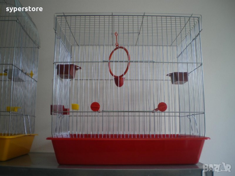 Клетка за  птици  средна L  плосък покрив за 1 или няколко броя птици (папагали) , снимка 1