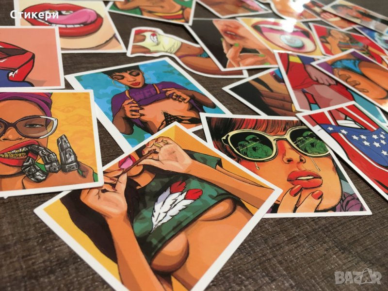 █▬█ █ ▀█▀ 47 стикера "Секси момичета" Скейт Байк Лаптоп Телефон Stikeri, снимка 1
