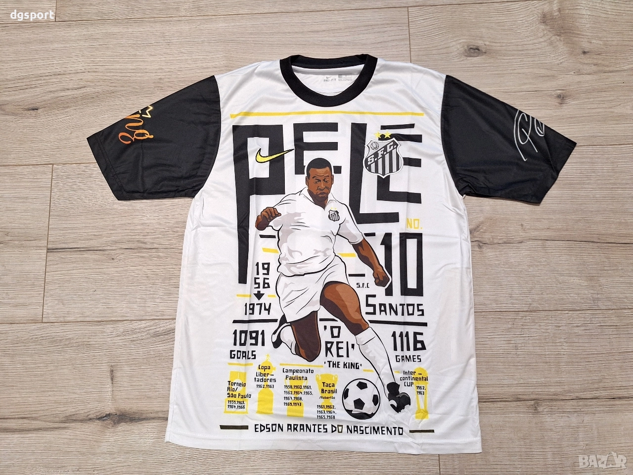 Футболна фланелка на Пеле#Сантош#специално издание!, снимка 1