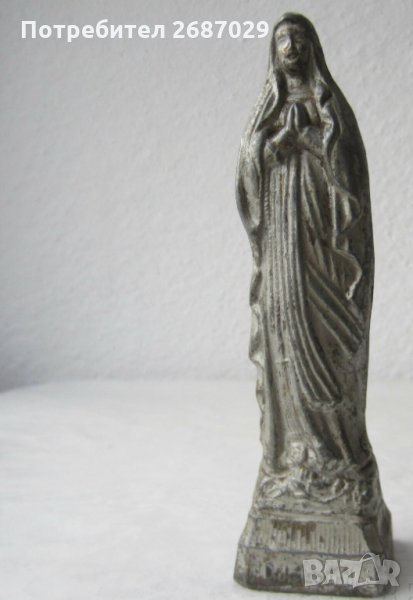 Стара молеща се фигура, Религия статуетка с надпис, снимка 1