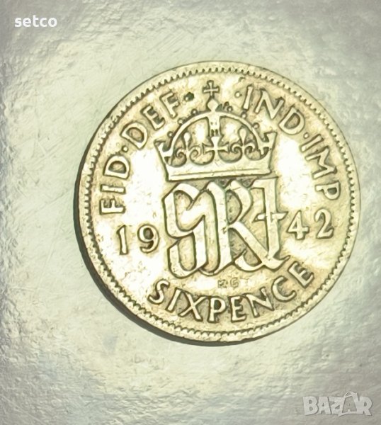Великобритания 6 пенса 1942 година  е139, снимка 1