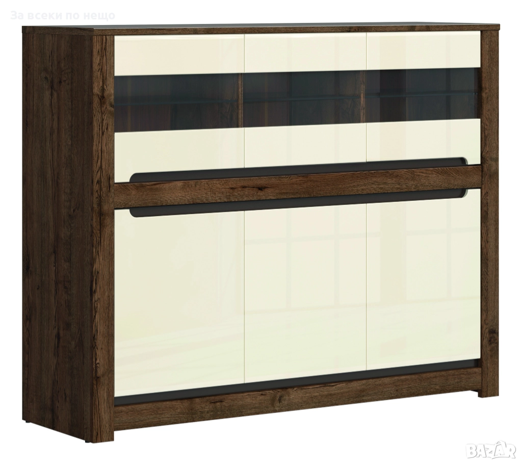 Скрин RUSO KOM3W3D корпус дъб април/фронт перлен лак Код P1809, снимка 1