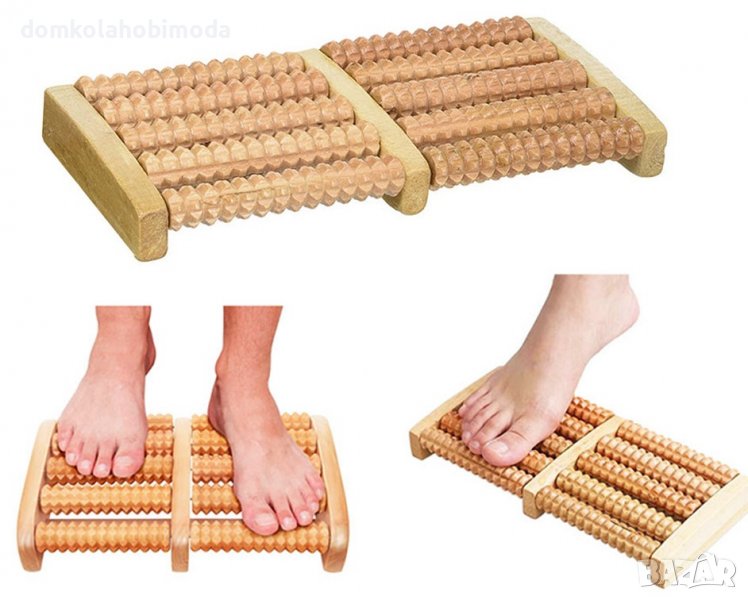 Масажор за крака.Дърво, 29см Х 18см Х 3,5, снимка 1