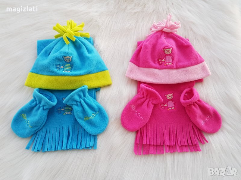 ШАПКА ШАЛ И РЪКАВИЦИ 2-3 ГОДИНИ - НОВИ, снимка 1