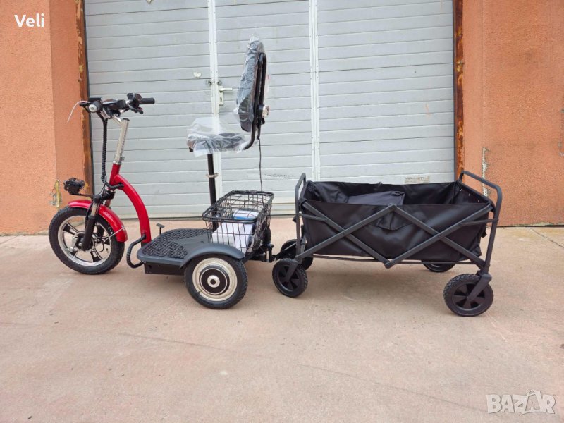 Триколка електрическа с ремарке 1000W нов модел , снимка 1