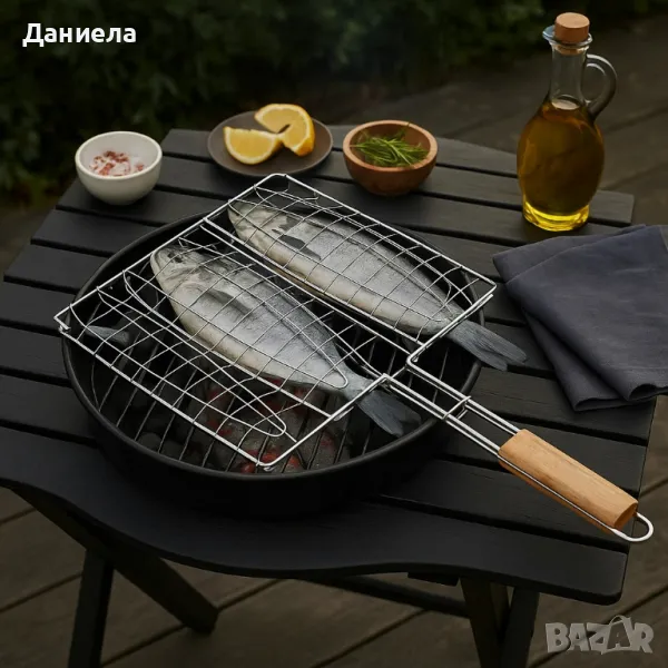 Скара за барбекю за риба Muhler, 27x26.5x50.5cm, снимка 1