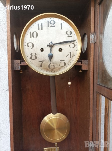   немски  стенен механичен часовник работещ, снимка 1
