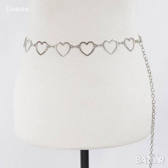 Колан бижу верижка със сърца, снимка 1