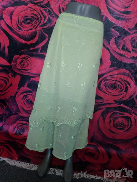 Зелена дълга пола Л/ХЛ, снимка 1