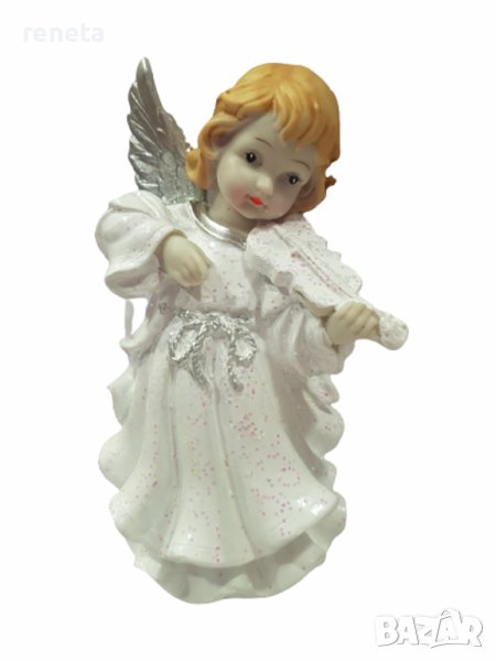 Статуетка Ahelos, Ангел с цигулка, Керамика, 17 см, снимка 1