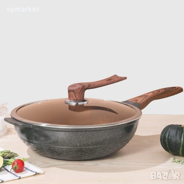 Уок тиган 30 см., с капаk, снимка 1