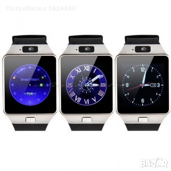 Часовник-Телефон със sim карта, Bluetooth, Камера, снимка 1