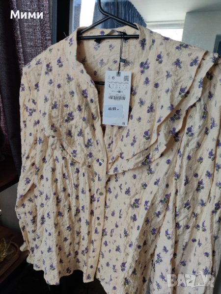 Блуза Zara с флорални мотиви , снимка 1