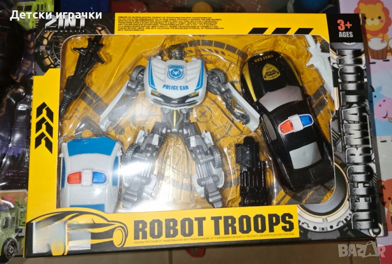 Полицейски Робот трансформер 2в1 с кола , снимка 1
