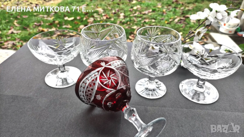 Кристални чаши 2 +1 +2, снимка 1