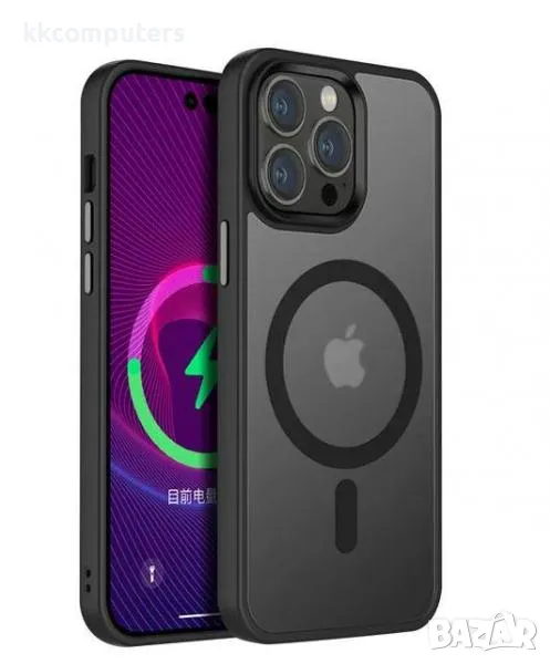 Калъф PVC Dfans Мат MagSafe /Прозрачен/ за iPhone 16 6.1 Баркод : 3130838, снимка 1