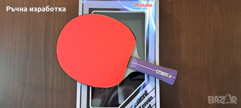 НОВО nittaku factive 7 хилка за тенис на маса дърво hammond japan гума, снимка 1