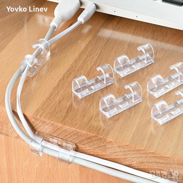 КАБЕЛНИ СКОБИ - ДЪРЖАЧ ЗА КАБЕЛИ  САМОЗАЛЕПВАЩИ -16/20 БРОЯ, снимка 1