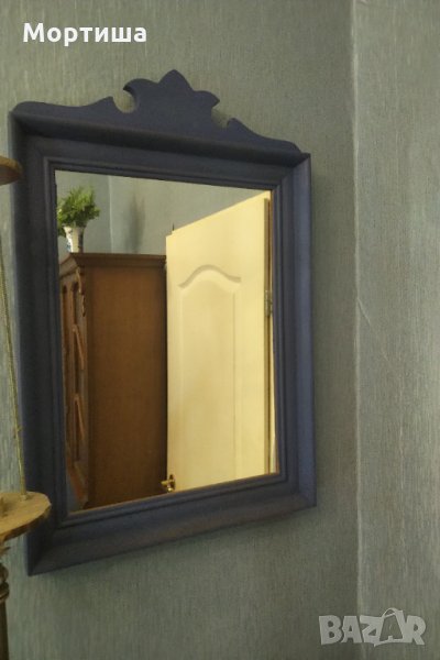 Дървено ретро огледало реновирано , снимка 1