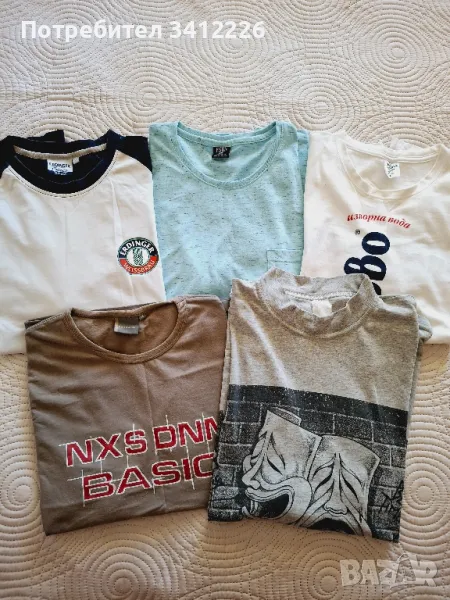 Лот мъжки тениски 5 бр L , снимка 1