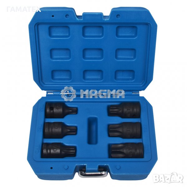 1/2" Ударни вложки TORX – комплект 6 бр., 50067, снимка 1
