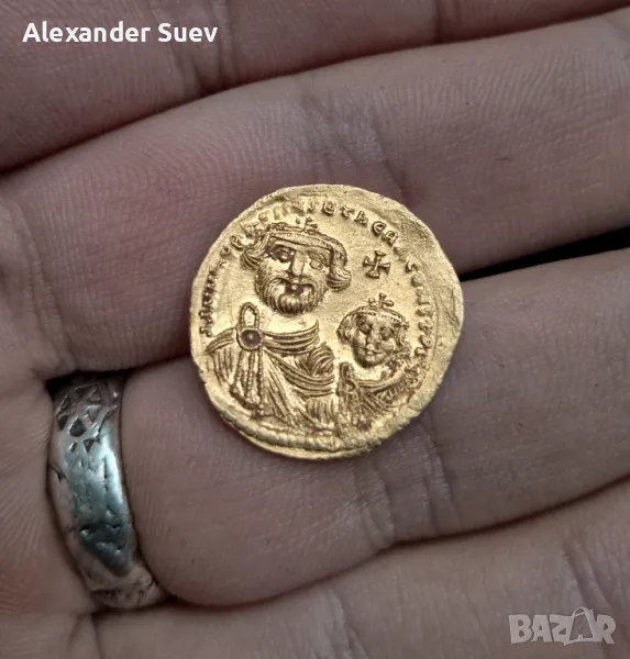 Златен солид на Ираклий , снимка 1