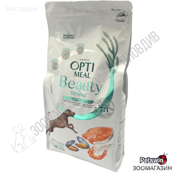 OptiMeal Beauty Fitness Healthy Weight/Joints - 1.5кг/4кг - Суха храна за Кучета, снимка 1