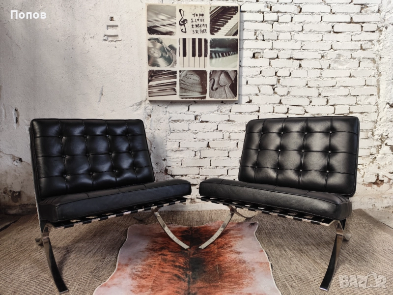 Чифт кожени кресла Барселона, снимка 1