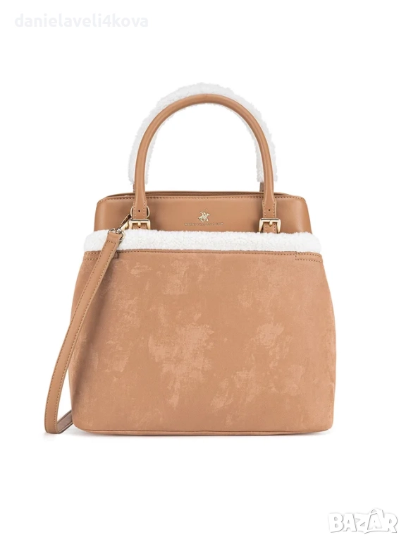 Дамска чанта Beverly Hills Polo Club КАМЕЛ, снимка 1