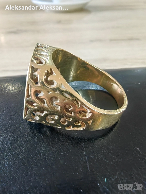 Мъжки златен пръстен, снимка 1