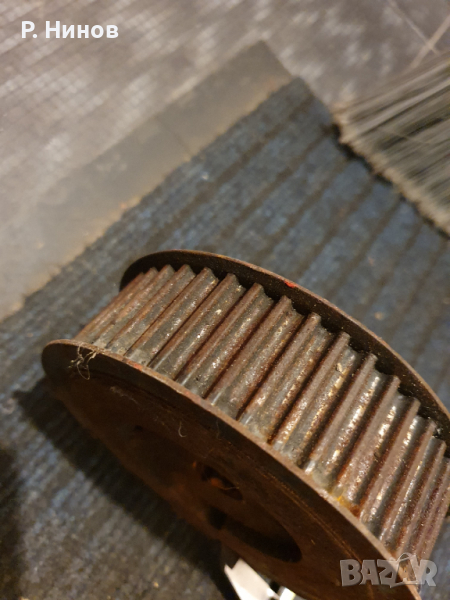 ремъчна шайба  127 мм за ел.двигател/електромотор/електродвигател за зъбен ремък ширина 37 мм отвор , снимка 1