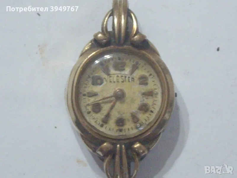 Стар позлатен дамски часовник, снимка 1