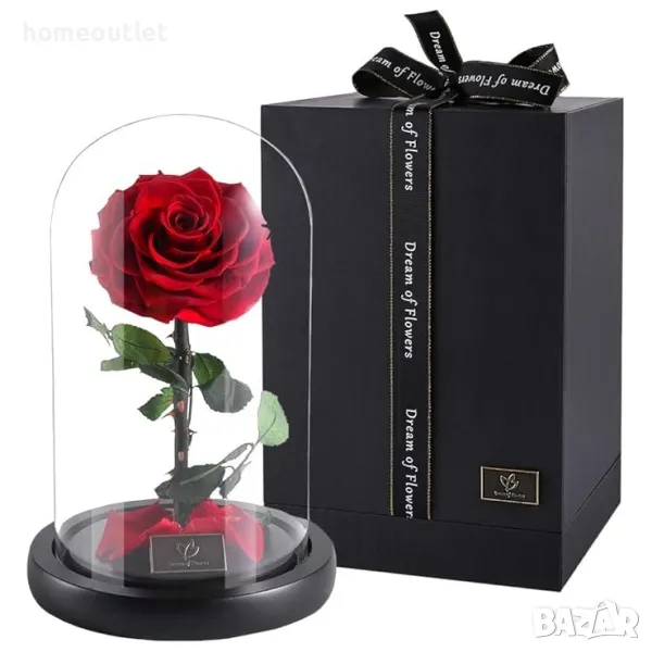 Вечна роза “Красавицата и звяра”, сувенир, снимка 1