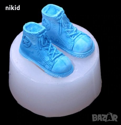 3D Баскетболни обувки кец обувка кецове силиконов молд форма декорация торта фондан шоколад гипс, снимка 1