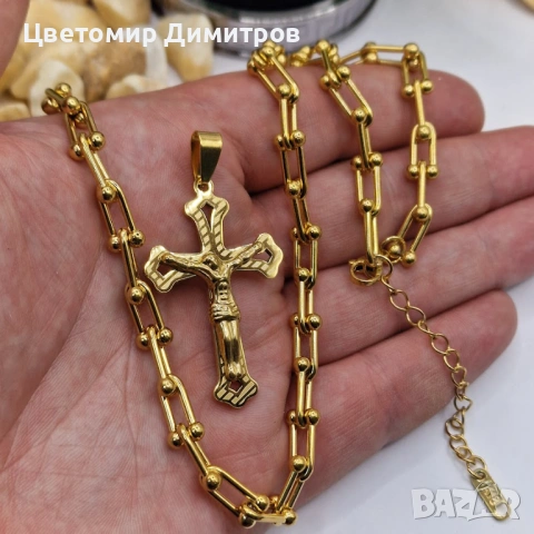Luxury Cross Necklace ✝️ | масивно мъжко колие